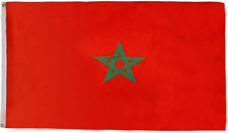 BANDIERA MAROCCO 150x90cm - GRAN BANDIERA MAROCCHINA 90 x 150 cm Poliestere leggero - Bandiere - AZ FLAG