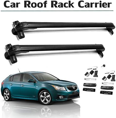 SIKY New for Chevy Cruze 2011-2016 Car Roof Rack 43'' Cars No Rail Rack Locking Cross Bars w/Locks Aluminum - 1 Pairs