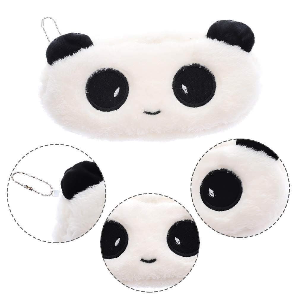 Awestuffs Pencil Pouch Soft Toys for Children, Kids Favorite Pencil Box and Cosmetic Pouch for Girls Multi-Functional Pen Box (Panda Plush) (Panda Plush) 3