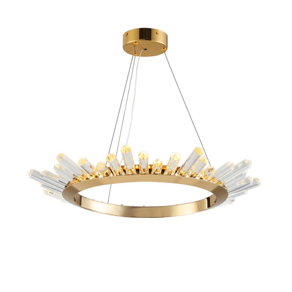 Lustre post-moderne LED plafonnier cristal pour salon salle à manger et cuisine îlot