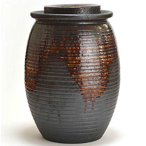 Amazon.co.jp: 水琴窟 信楽焼 - 重蔵釜（B‐1／雨流し） 重蔵窯の家庭