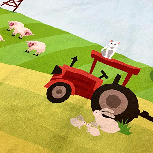 ESPiCO Bettwäsche Sleep and Dream Bauernhof Tiere Schweine Schafe Kühe Traktor Hühner Pferde Bunt Motiv Design Renforcé… – Bild 7