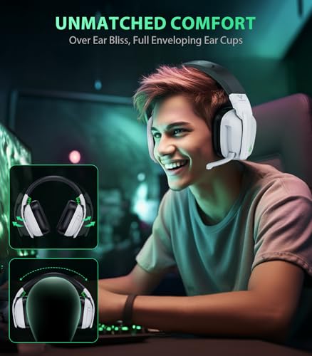Image of Vakedy Wireless Gaming Headset for PS5,PS4,PC,Switch, 2.4GHz USB & BT 5.4