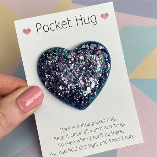 ANCLLO Taschen-Umarmungsherz, Mini-Süßherz-Geschenkdekoration für besondere Positivität, Geschenk für Geburtstag, Hochzeit, Muttertag, Valentinstag, Klassenkameraden
