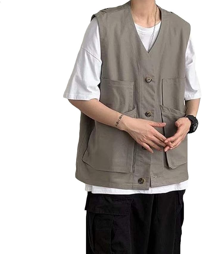 Amazon Ksila ベスト メンズ ゆったり ノースリーブ ジャケット ジレ 薄手 カジュアル ワークベスト アウトドア 上着 アウター 袖なし チョッキ 夏 ベスト 通販 Amazon Ksila ベスト メンズ ゆったり ノースリーブ ジャケット ジレ 薄手 カジュアル ワークベスト アウトドア 上着 アウター 袖なし チョッキ 夏 ベスト 通販