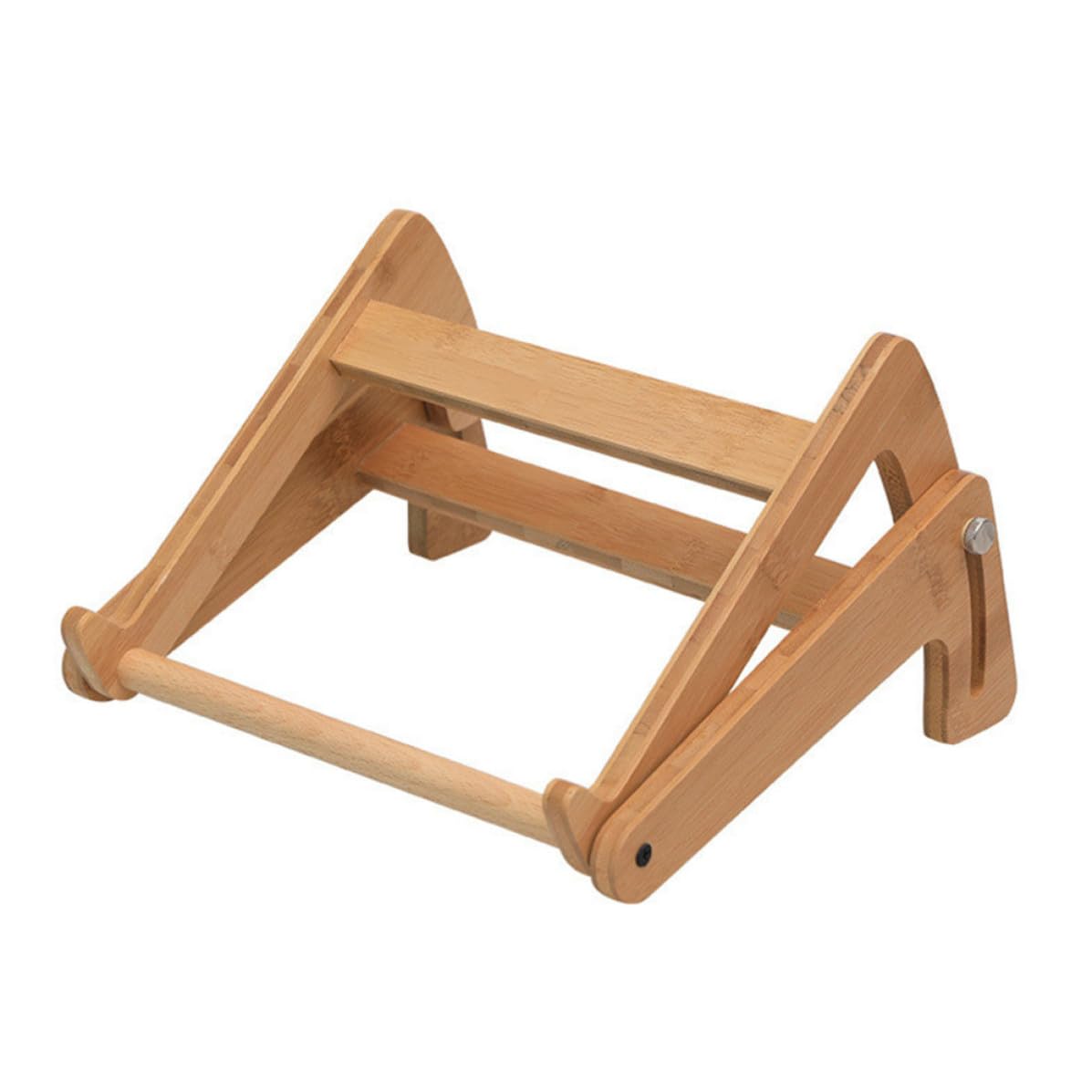 Supporto per Laptop in Phyllostachys Pubescens in Legno Regolabile e Pieghevole, Alzatina Portatile Beige, Elegante e Semplice, per Scrivania e Libreria