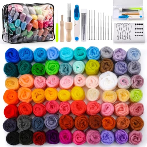 SOCNITC 70 Colors Felting Kit