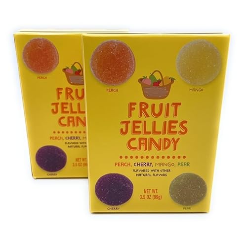 Fruit Jellies Candy Flavored with Other Natural Flavors 3.5oz/99g - Pack of 2