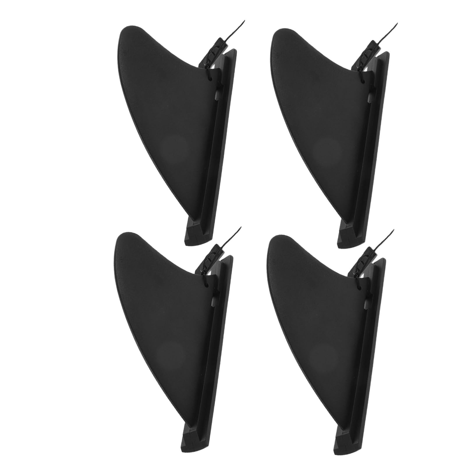 Supvox 4 Stück Abnehmbare Paddleboard Finnen aus PVC Schwarz