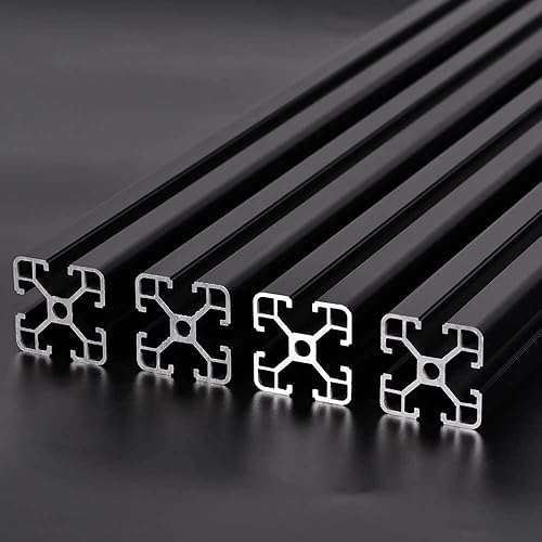 Miniatura 4 de 4 piezas de perfil de extrusión de aluminio con ranura en T 4040 de 48 pulgadas, riel lineal anodizado estándar europeo para piezas de impresora 3D