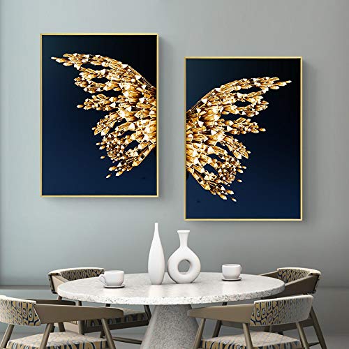 Toile Papillon Abstrait Imprimée - affiche scandinave d'art mural moderne pour salon 30x40cm