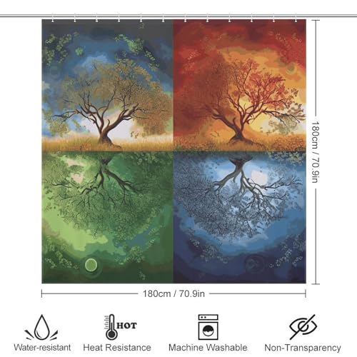 Rideau de douche imperméable de qualité supérieure avec œillets métalliques