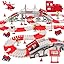 Red Fire Station Track Set