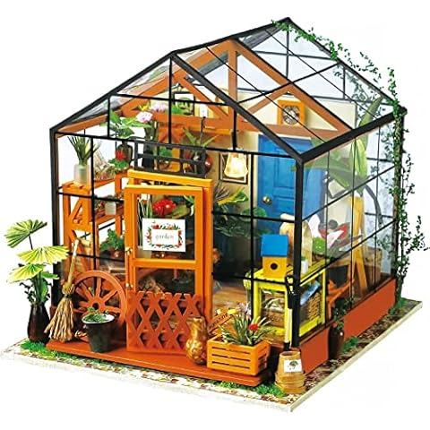 RoWood DIY Miniature Doll House Kit Candy House, Wooden Dollhouse Model Book Nook Kit, Craft Kits Gifts for Adults and Teens Cover