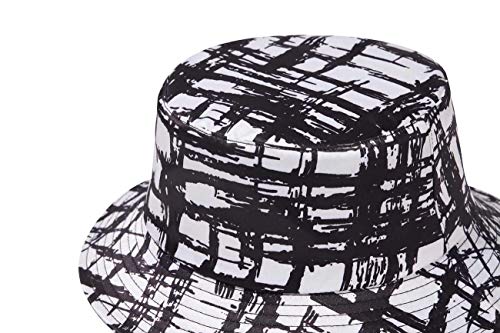 Image of Quanhaigou Bucket Hat for Men Women,Packable Reversible Printed Sun Hats,Fisherman Outdoor Summer Travel Hiking Beach Caps