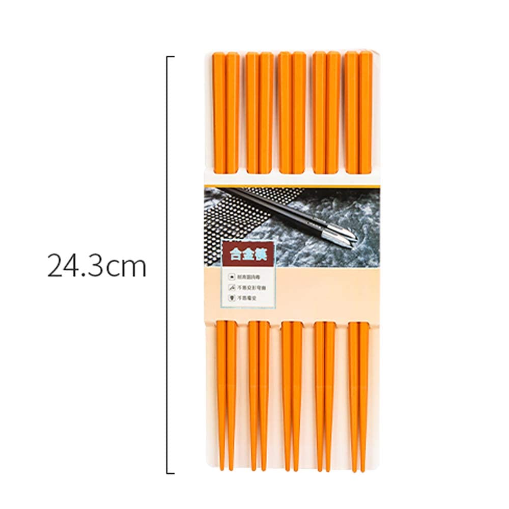 Baguettes réutilisables en Fibre de Verre, 5 Paires de Baguettes antidérapantes, Baguettes minimalistes japonaises et Chinoises, lavables au Lave-Vaisselle, Baguettes mul