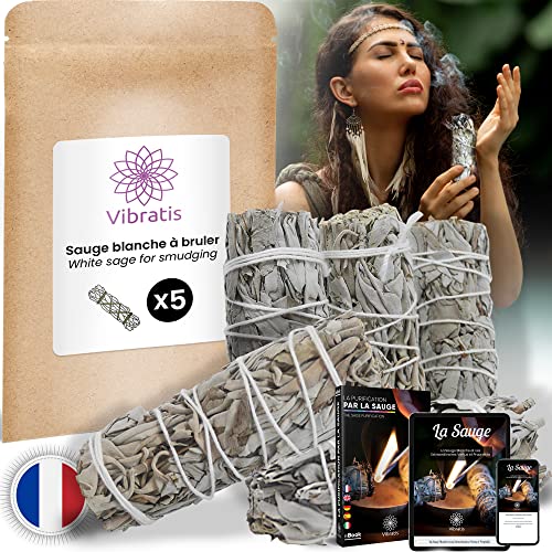 Vibratis Weißer Salbei zur Verbrennung 5X | Set mit 5 Räucherstäbchen Weißer Salbei aus Kalifornien Cover