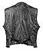 bslingerie Mens Steampunk Faux Leather Cowboy Waist Coat Vest (XL, Black Vest)