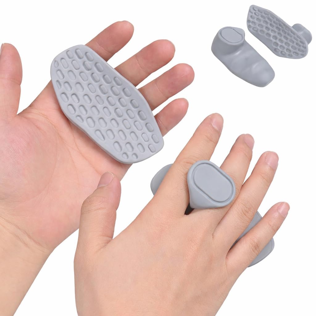 SUVIKSHA Anti-Slip Workout Grips, Ergonomic Workout Gloves, Weight Lifting Grips, for Men and Women, Silicone Gym Grips Pads, Soft, Palm Protection, Suitable for Various Fitness Training (Grey)-image-30