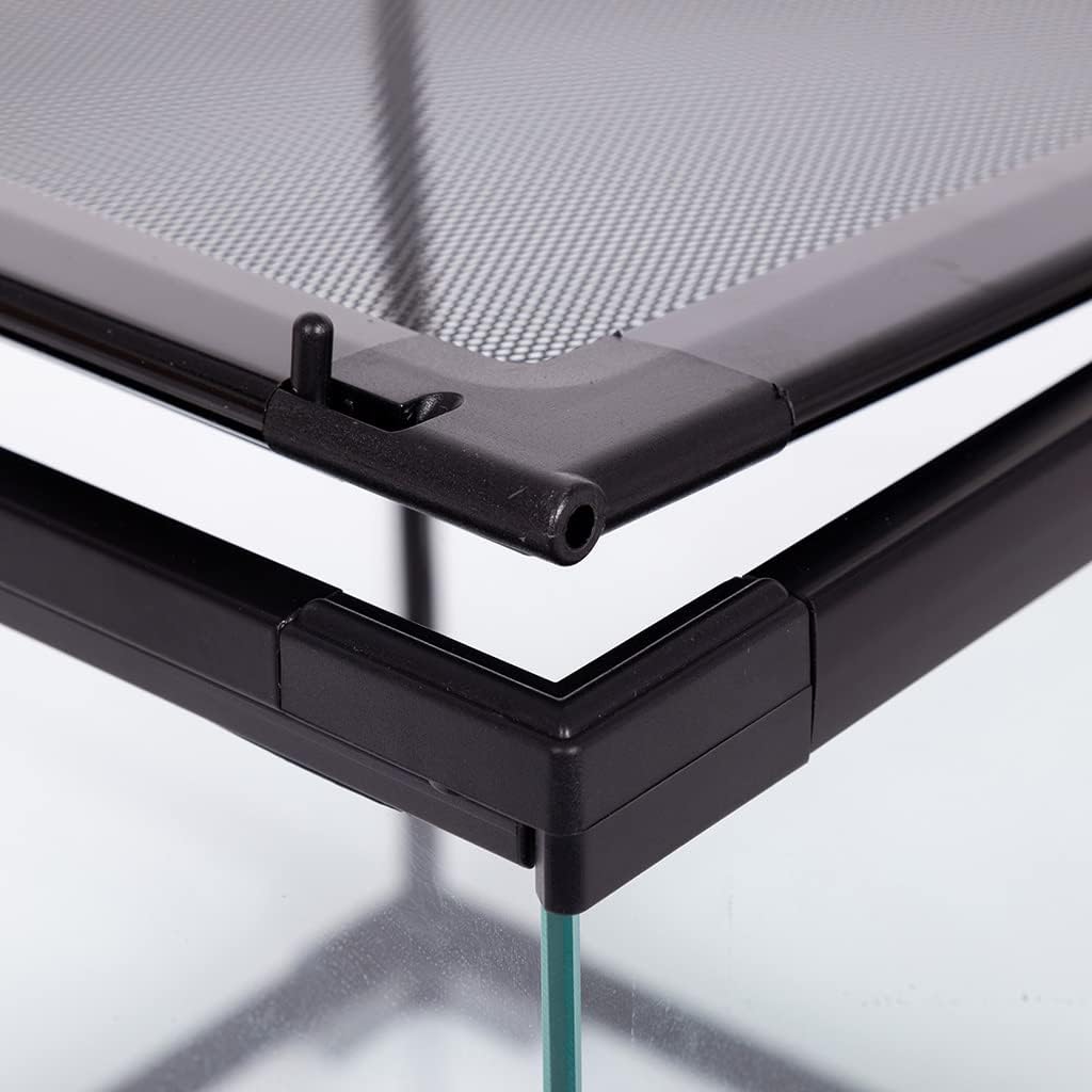 Habistat Glass Terrarium for Reptiles 12"x12"x18" – Stackable Reptile Enclosure for Inverts & Amphibians with Lock & Waterproof Base, Ideal Terrarium Tank for Chameleons, Geckos and Bioactive Setups