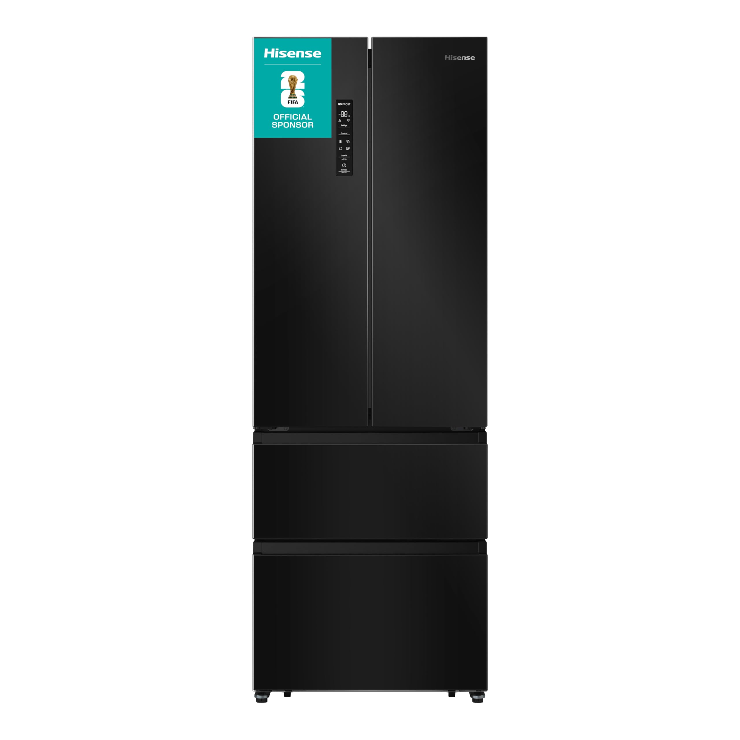 Hisense RF632N4AFE2 American Fridge Freezer - Black - Total No Frost - Dual-Tech Cooling