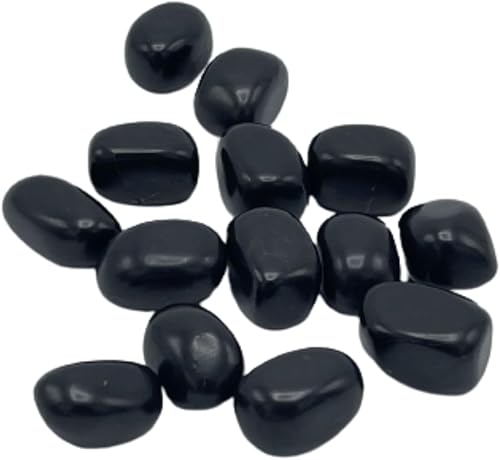 Collar Colgante De Shungite Con Diseño Flor De La Vida - Piedra Natural Negra Pulida