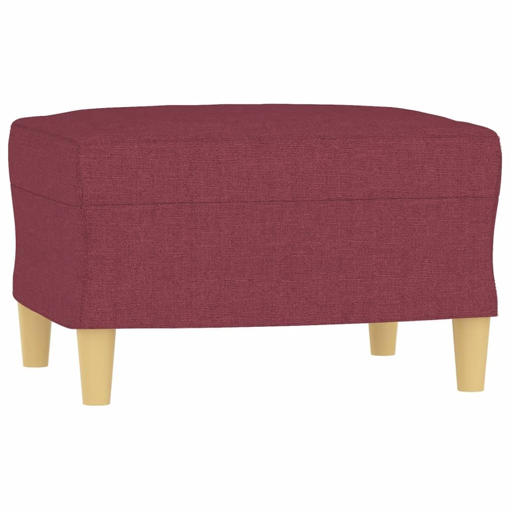 Générique Sofa 3-osobowa z tkaniny bordowo-czerwony 180 cm z podnóżkiem