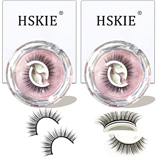 2 Pairs Self-Adhesive Eyelashes Without Glue Reusable Natural Look False Eyelashes Self Stick Reusable Fake Eye Lashes No Glue