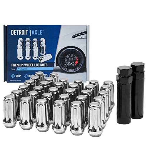 Image of Detroit Axle - 4WD Front End Kit for 2001-2006 Chevy Silverado 2500 HD 3500 GMC Sierra 2500 HD 3500 1500HD Suburban Yukon XL 2500, Control Arm Tie Rods Sway Bar Ball Joint Idler Pitman Arm Lug Nut
