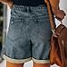 AKTCVVJ Jean Shorts Womens High Waist Short Denim Pants Casual Loose Fit Short Jeans Summer Beach Shorts with Pockets Dark Gray