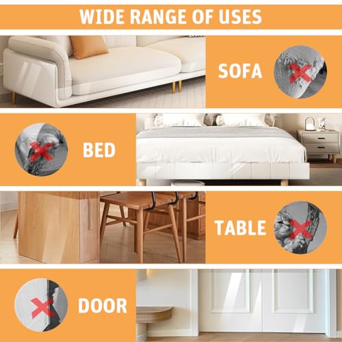 Image of Qpets Cat Scratcher Pad Clear PVC Cuttable Furniture Protector Self-adhesive Cat Scratcher Pad Sticker Cat Scratching Mat for Wall, Cabinet, Couch, Floor, 45x100cm