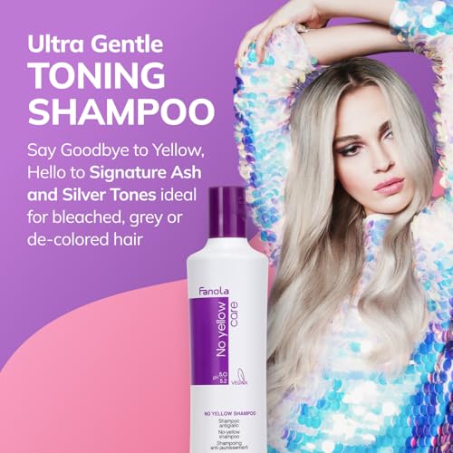Fanola No yellow Silber-Glanz-Shampoo Anti-Gelbstich, 1L (1er Pack)
