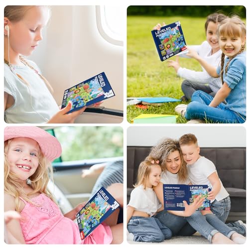 Image of ASTARON Magnetic Puzzles 61 Pieces Animal Kids Educational Travel Toys | Folding puzzle book, each book contains 3 scenes, 3 difficulty levels, advanced puzzle book, easy to store, educational toy
