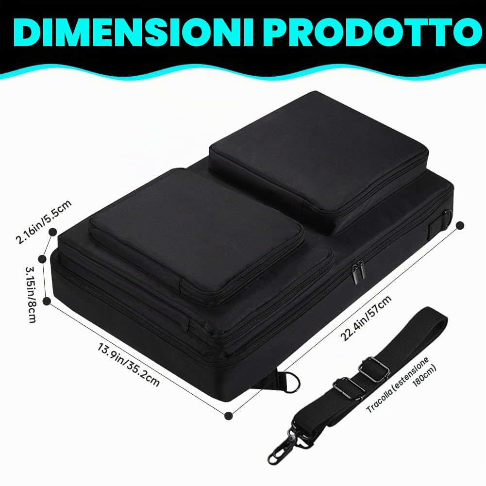 Meijunter DJ Controller Borsa da trasporto Compatibile con Pioneer DJ DDJ-SR2/DDJ-SR per Native Instruments Traktor Kontrol S4 Mk3 per Hercules DJ Control Inpulse 500 con tracolla