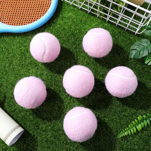 Toddmomy 6 StüCk Rosa TennisbäLle, Pinke Tennisbälle,Tennisball Hund, TennisbäLl Kinder füR AnfäNger Sports Training, Tennis Unterricht, Ballmaschinen Und Hunde Spielgerät