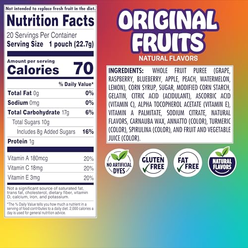 Image of Welch's Fruit Snacks, Juicefuls Fusions, Assorted Fruit Flavor, Bulk Pack, Gluten Free, Natural Colors & Flavors, 0.8oz (Pack of 50)
