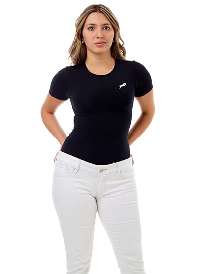 Women Compression T-Shirt, Top Half Sleeve Plain Athletic Fit Multi Sports Cycling, Cricket, Football, Badminton, Gym, Fitness & Other Outdoor Inner Wear (Black h/