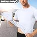 Towintec Men's Compression Shirts Workout Sports Short Sleeve Running Tops Cool Dry Tight T-Shirt Baselayer Gym Undershirts(White,XL)