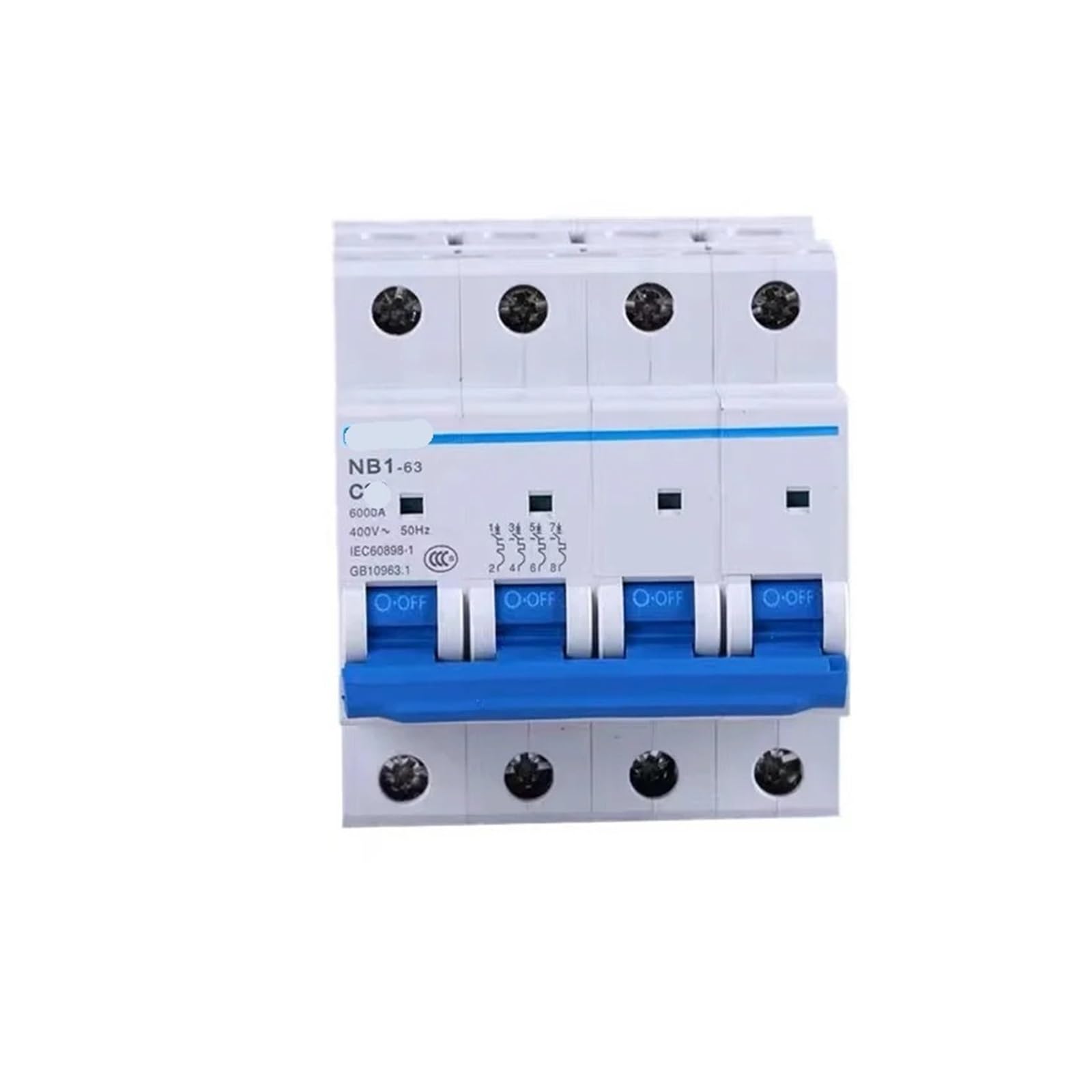 Disjoncteur miniature DZ47 10A protégeant les circuits triphasés