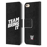Head Case Designs Officially Licensed WWE Bold Team Bring It The Rock Leather Wallet Case Compatible with Apple iPhone 6 / iPhone 6s