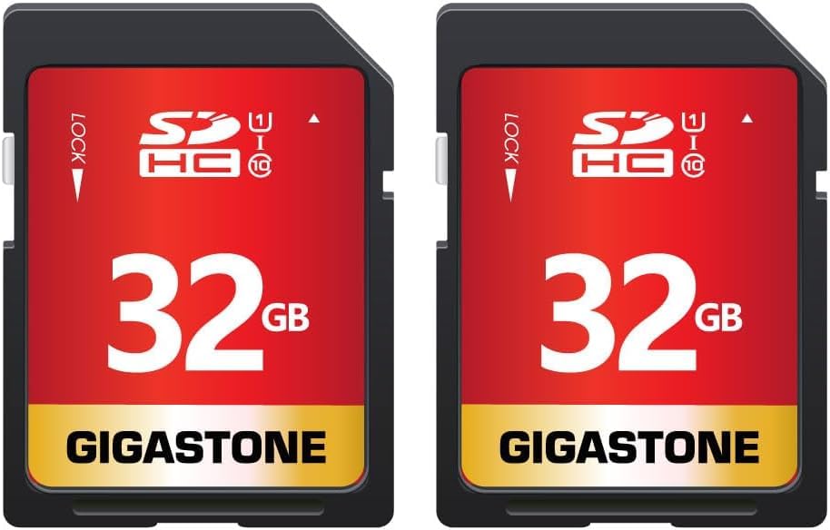 GIGASTONE 32GB SD Card 2-Pack UHS-I U1 Class 10 SDHC Memory Card High-Speed Full HD Video Compatible with Canon Digital Camera, SPYPOINT TACTACAM WOSPORTS Trail Camera, with 2 mini Cases-image-18