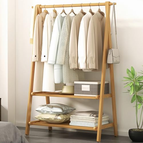 Tringle à vêtements pliable en bois pour optimiser les petits espaces