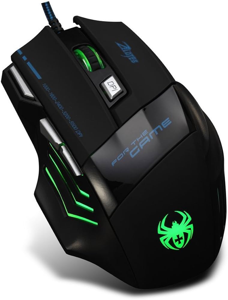 Amazon.co.jp: ZPS 3200DPI 7 ボタン LED 光 USB 有線ゲーミングマウス