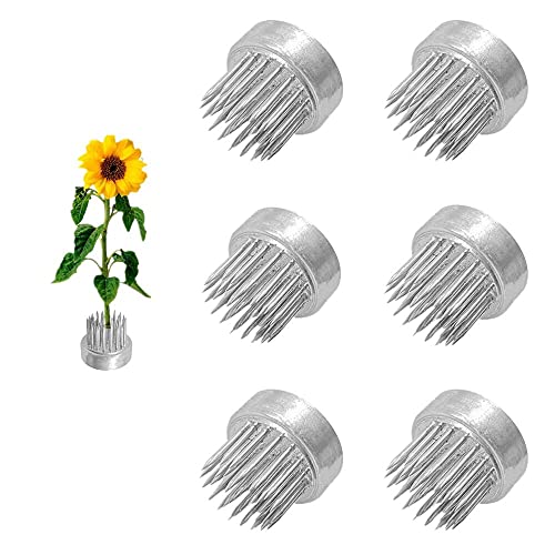 Japanese Flower Frog Mini Kenzan Floral Frog 23Mm/0.9Inch Diameter Ikebana Flower Arranger Holder Stainless Steel Pin For Small Vase (6Pcs) #TOP29