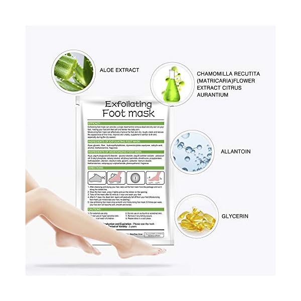 Foot-Peel-Mask-5-PACK-Foot-Mask-for-Dry-Dead-Skin-Callus-Repair-Rough-Heels-Make-Your-Feet-Baby-Soft-Get-Smooth-Silky-Skin-Natural-Treatment-Aloe Foot Peel Mask - (5 PACK) Foot Mask for Dry Dead Skin, Callus, Repair Rough Heels - Make Your Feet Baby Soft Get Smooth Silky Skin - Natural Treatment (Aloe)