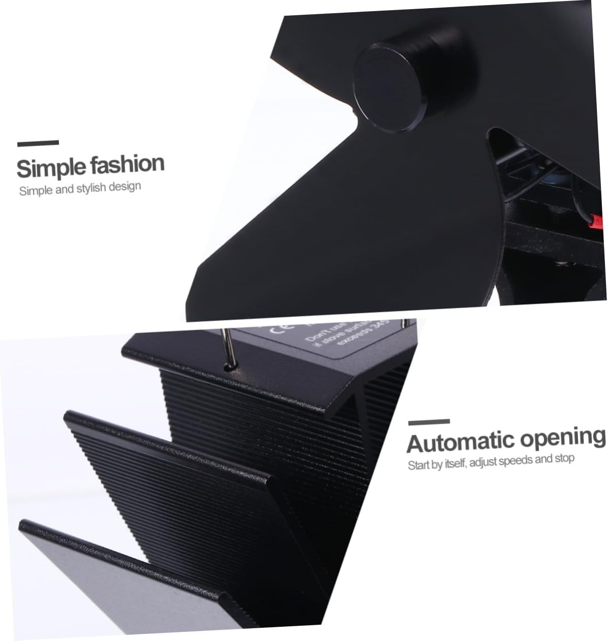 Thermal Power 4 Vane Stove Fan Heat Powered Fireplace Fan for Home Heating Stove Accessories Efficient Heat Circulation Family Use