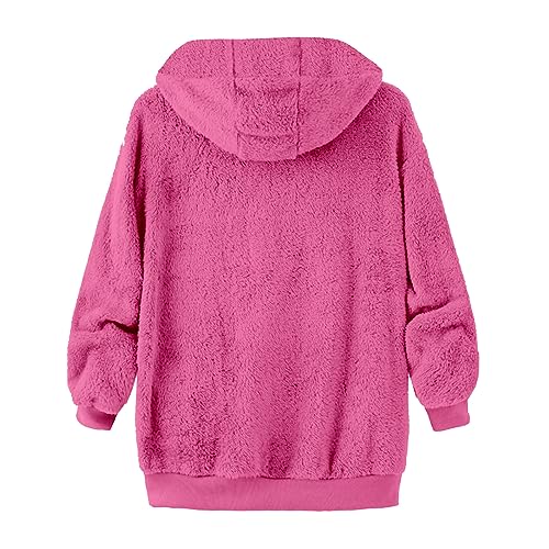Fleece Jacket for Women Winter Sherpa Jacket Fuzzy Hoodie Jacket Zip Up Fleece Jacket Plus Size Warm Jacket2
