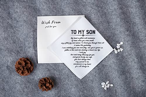 Wishprom UNKNOWN Wedding Handkerchief To My Son Gift From Mom Or Dad thumb #3