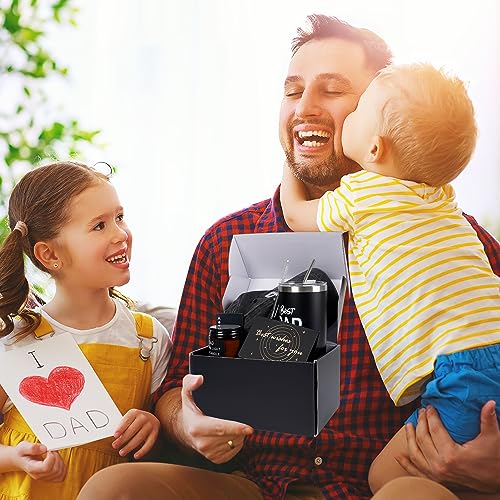 Kolewo4ever-9-Pieces-Dad-Gift-Set-Best-Dad-Gifts-Christmas-Gifts-For-Dad-Men-with-Tumbler-Mens-Socks-Mens-Baseball-Cap-Dad-Key-Chain-Card-for-Men-Father-Papa-Gifts-from-Son-Daughter-Kids