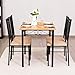 Tangkula 5 Piece Dining Table Set, Vintage Wood Top Padded Seat Dining Table and Chairs Set, Home Kitchen Dining Room Furniture